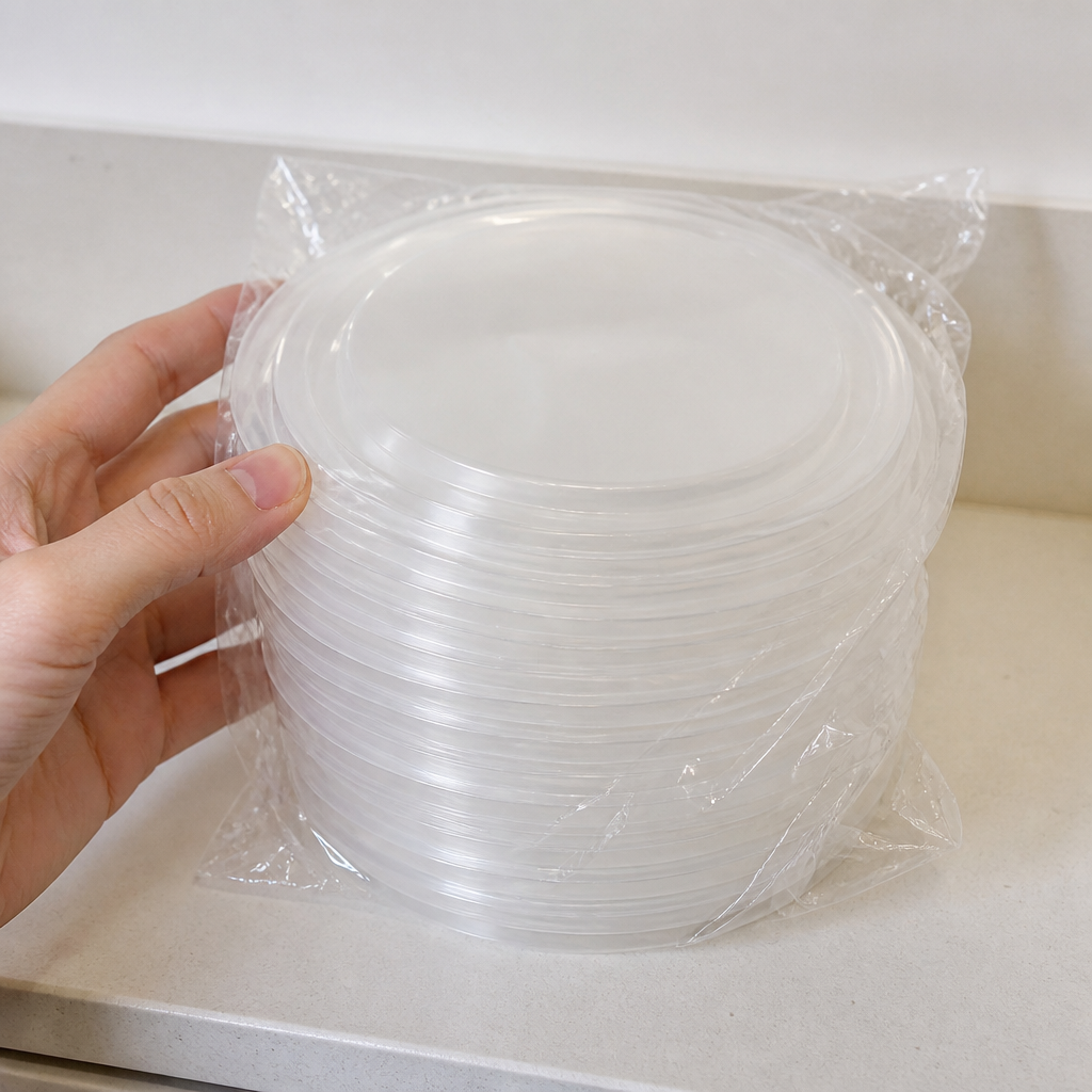 375ml Commercial Plastic Container Lids - 500 Pack