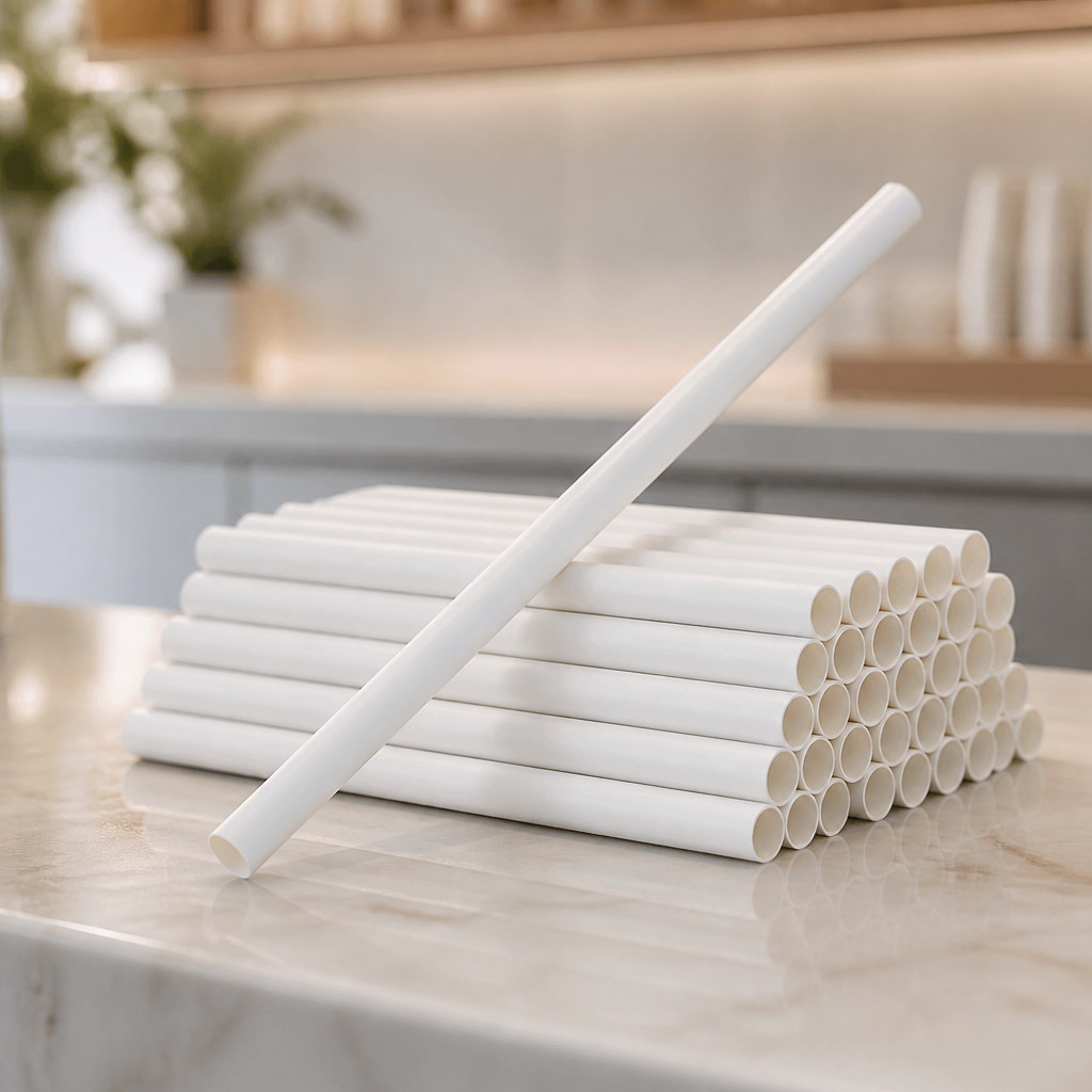 Compostable Bubble Tea Straws 12mm Bore 210mm 150 Pack