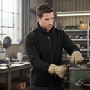 Premium Recycled Fleece Jacket for Men - Full Zip, Quick Dry, and Wind Resistant with Multiple Pockets