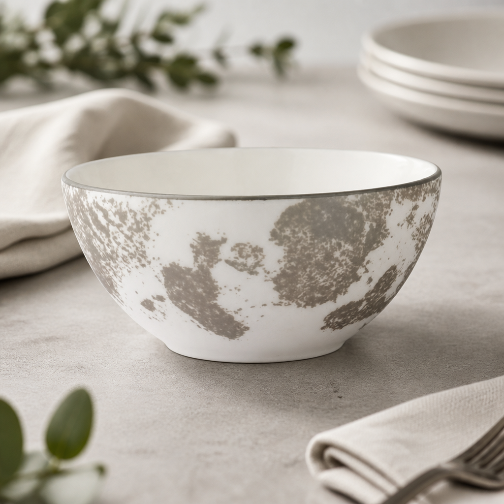 Crushed Velvet Grey Bowls 115mm Set of 6 for Catering Use