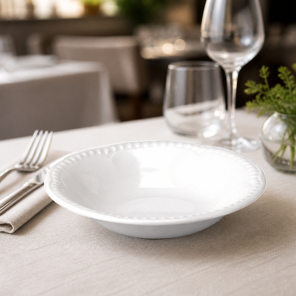 Commercial oatmeal bowls 180mm porcelain 24 pack