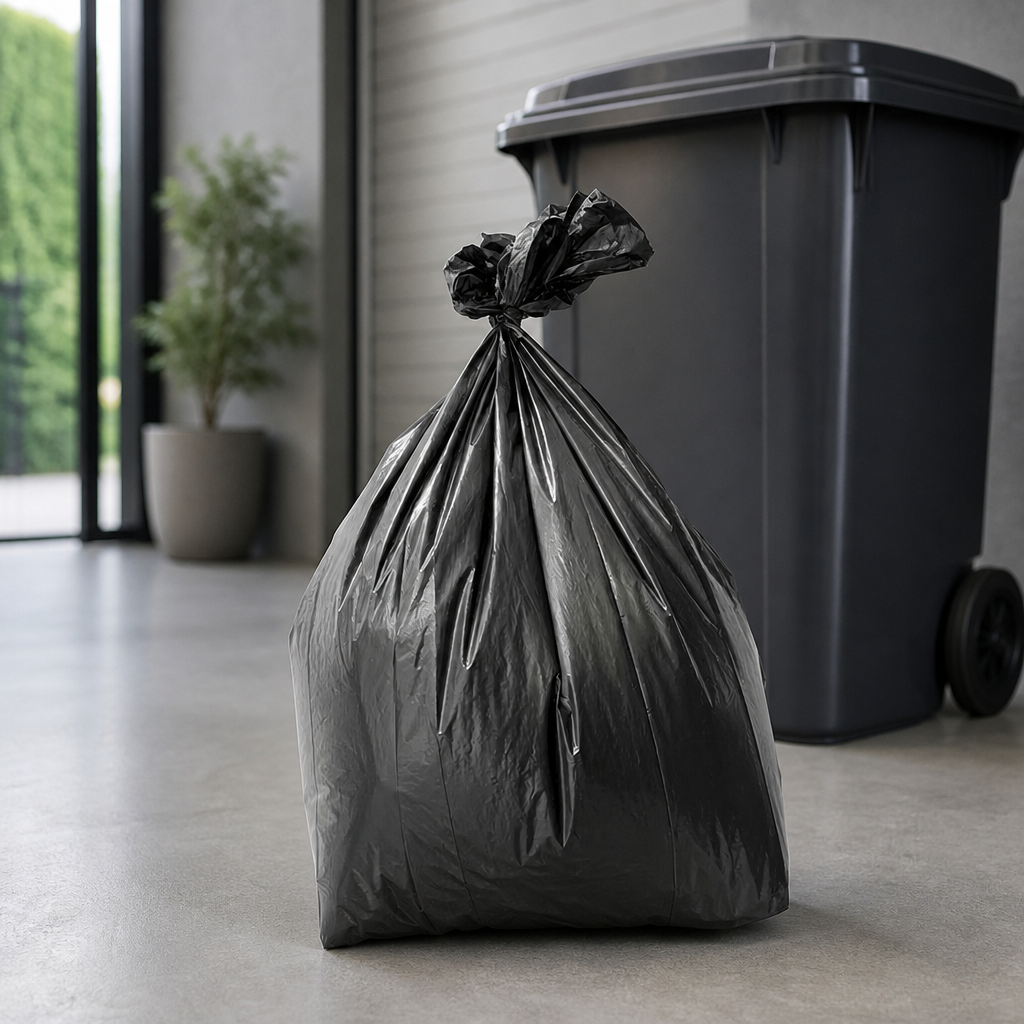80L Medium Duty Black Bin Bags - 200 Pack for Commercial Use