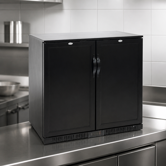 Commercial Back Bar Cooler 208L Capacity Solid Doors