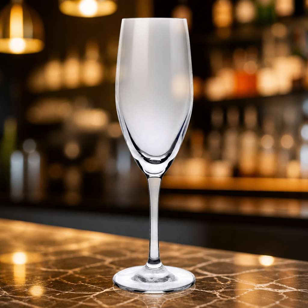 Commercial Crystal Champagne Flute Glasses 195ml 6 Pack