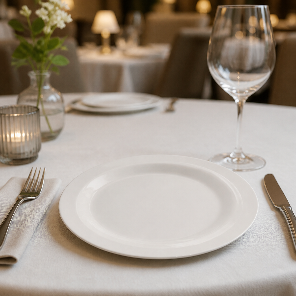 Commercial Pure Narrow Rim Plates 254mm 18 Pack