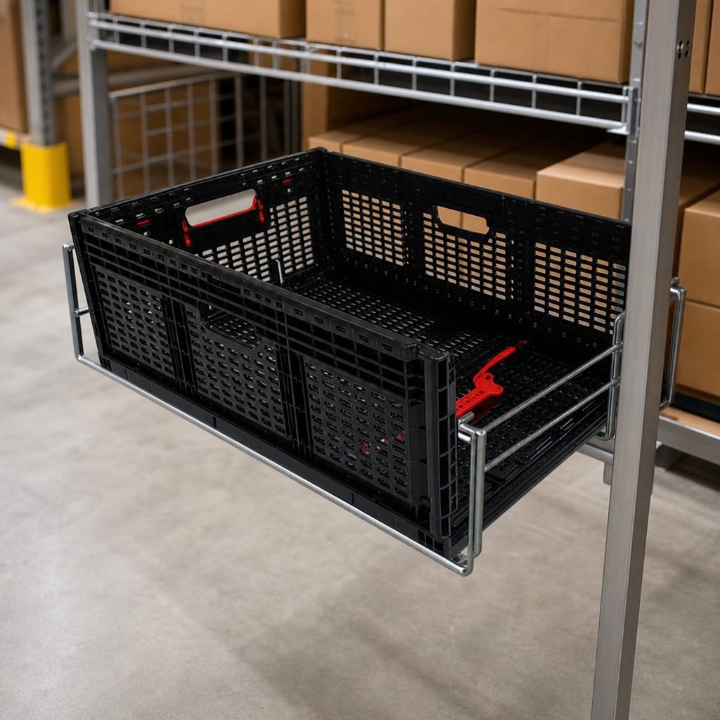 46L Foldable Food Grade Crate with Handles