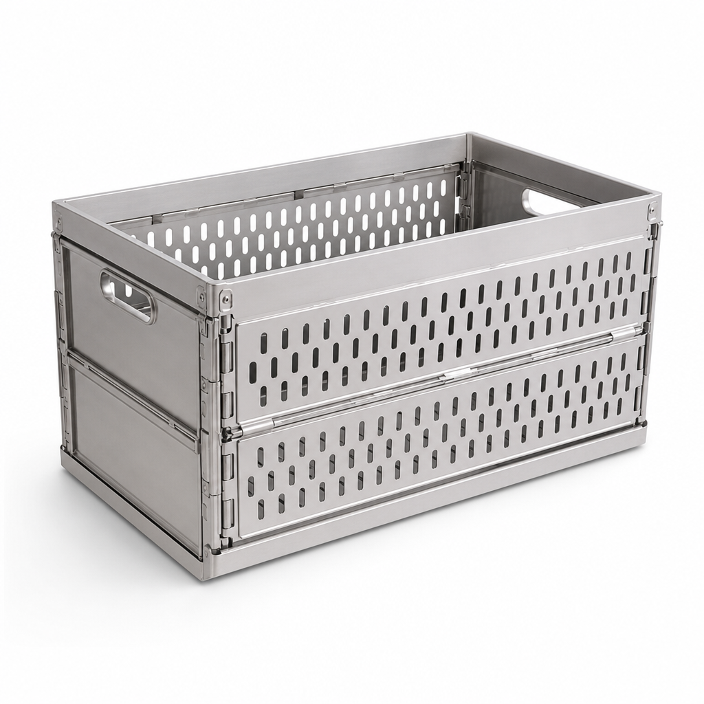 46L Foldable Food Grade Crate with Handles