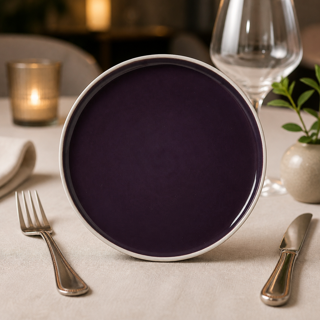 Commercial Stack Plates 202.5mm Damson 12 Pack