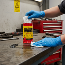 Premium Heavy Duty Cleaning Wipes for Paint, Adhesive, and Grease Removal - 100 Wipes Tub with Anti-Bacterial Additive