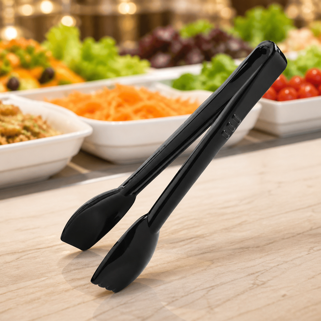 9" Commercial Food Tongs - Durable Plastic Kitchen Utensils