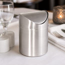 Commercial Tabletop Sachet Disposal Bin 168mm Tall Stainless Steel