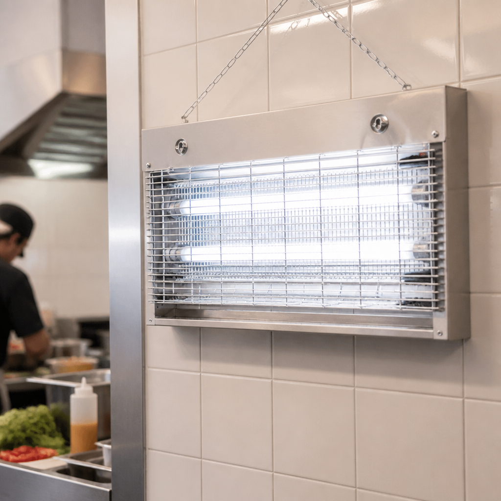 Commercial LED Fly Killer 80m² Efficient Stainless Steel