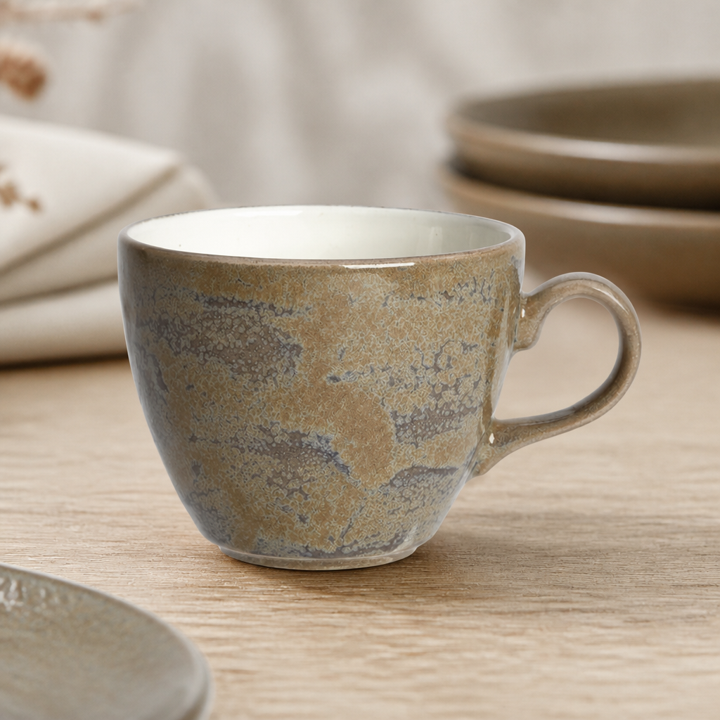Commercial Granite Cups 227ml Vitrified China 12 Pack