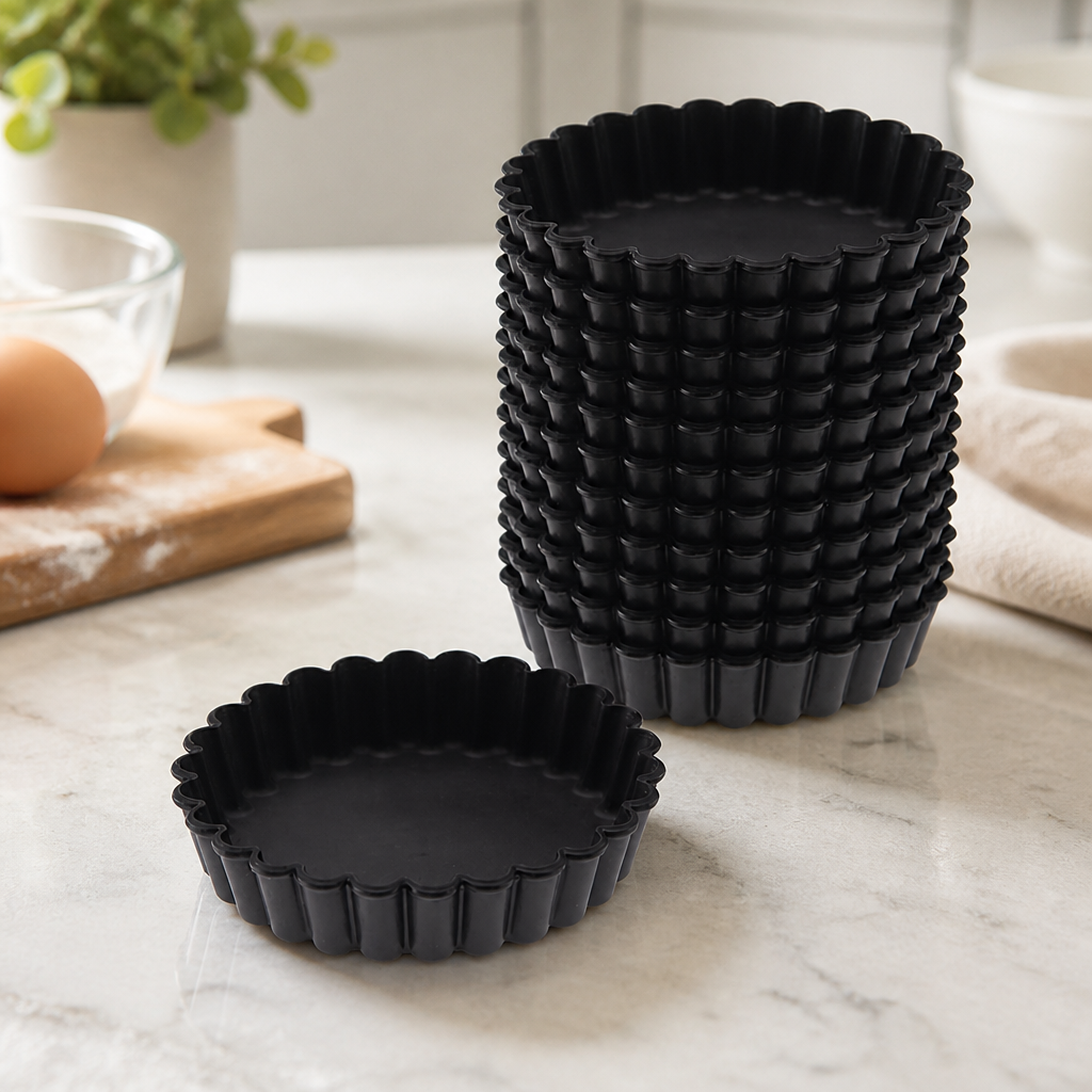 Commercial Fluted Tartlet Mould 100mm - 12 Pack
