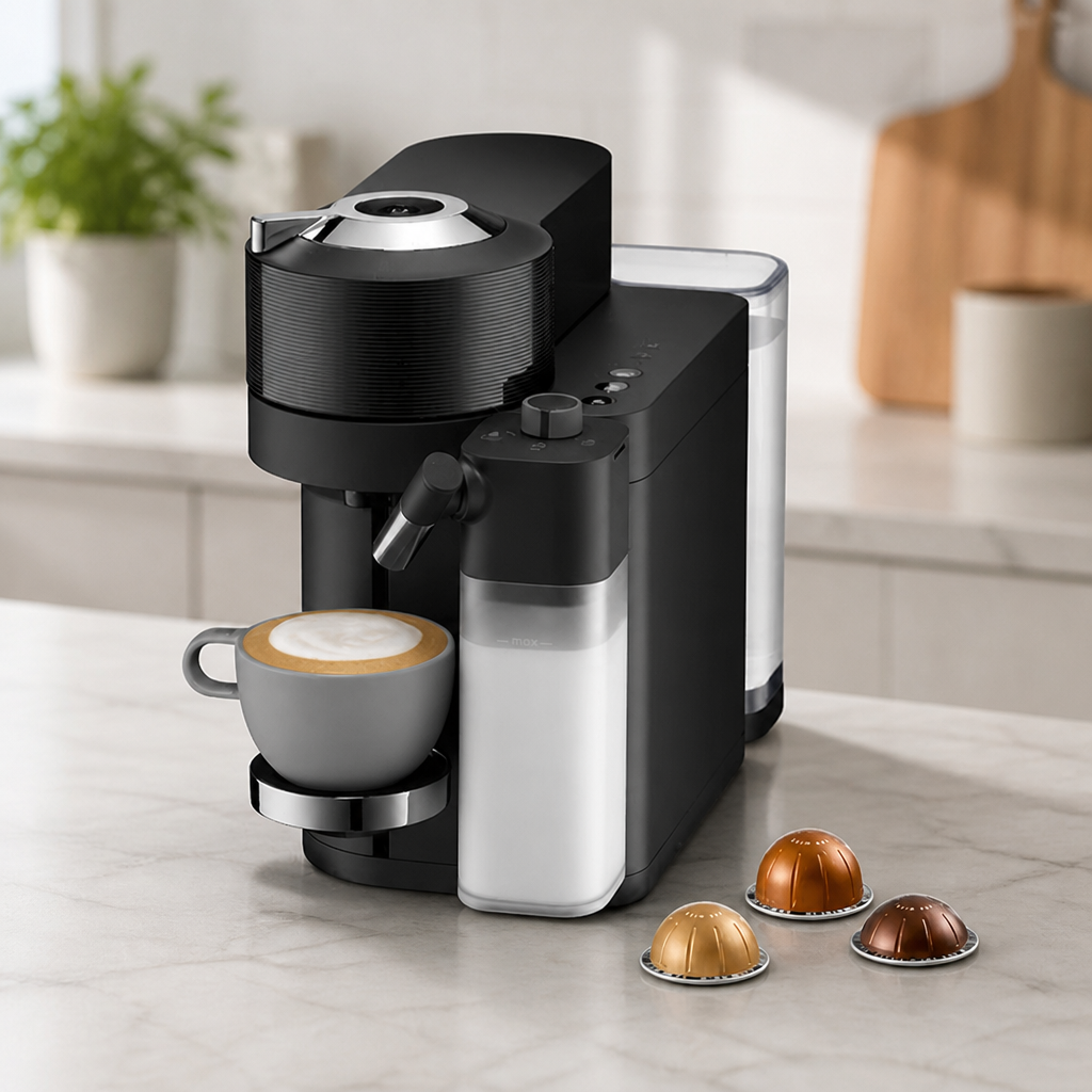Commercial Pod Coffee Machine with Integrated Milk Solution