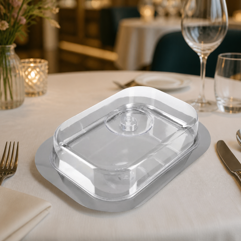 Stainless Steel Rectangular Tray with Lid 310x420mm