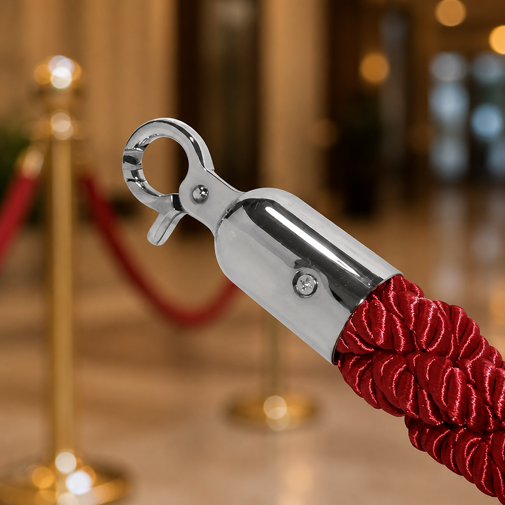 Commercial Red Twist Barrier Rope 2.5m for Queue Management