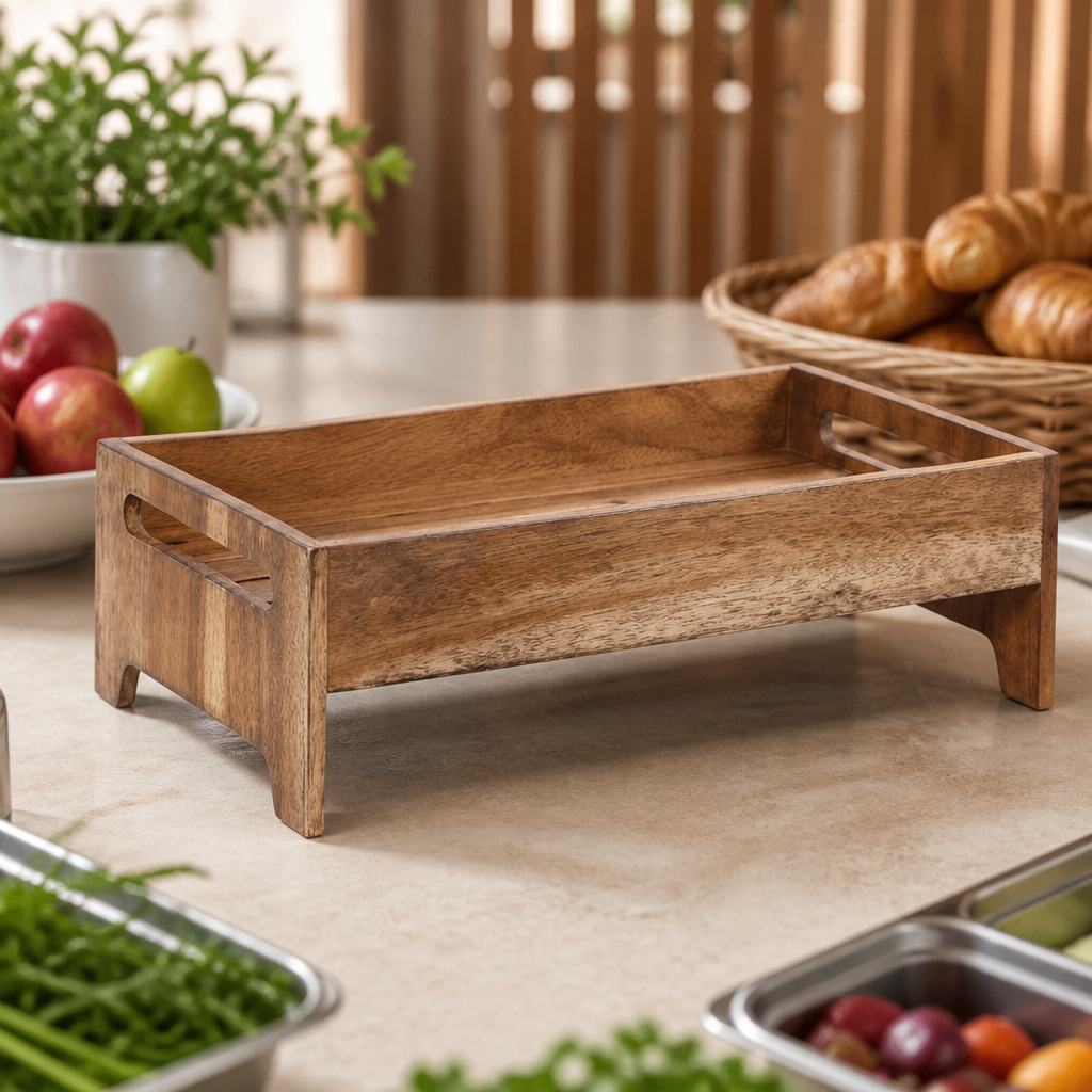 Medium Rustic Nesting Crate for Commercial Food Presentation