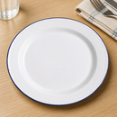 Commercial Enamel Dinner Plates 245mm Retro Style 6 Pack