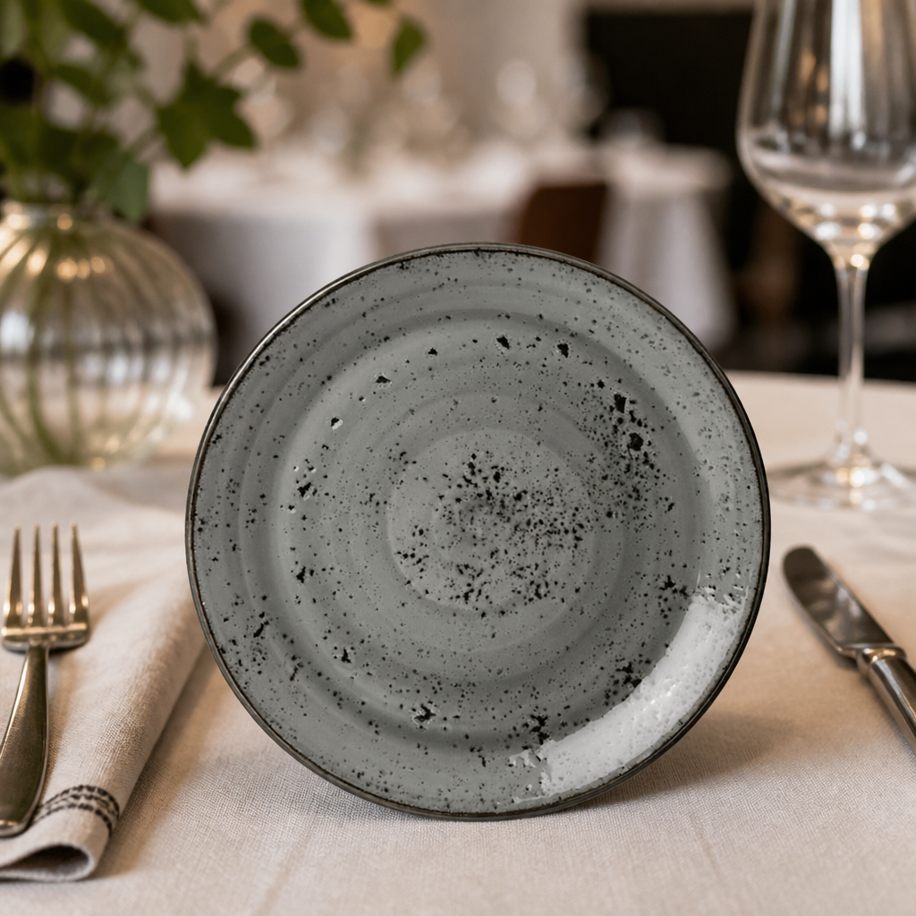 Smoke Coupe Plates 203mm Commercial Tableware 12 Pack