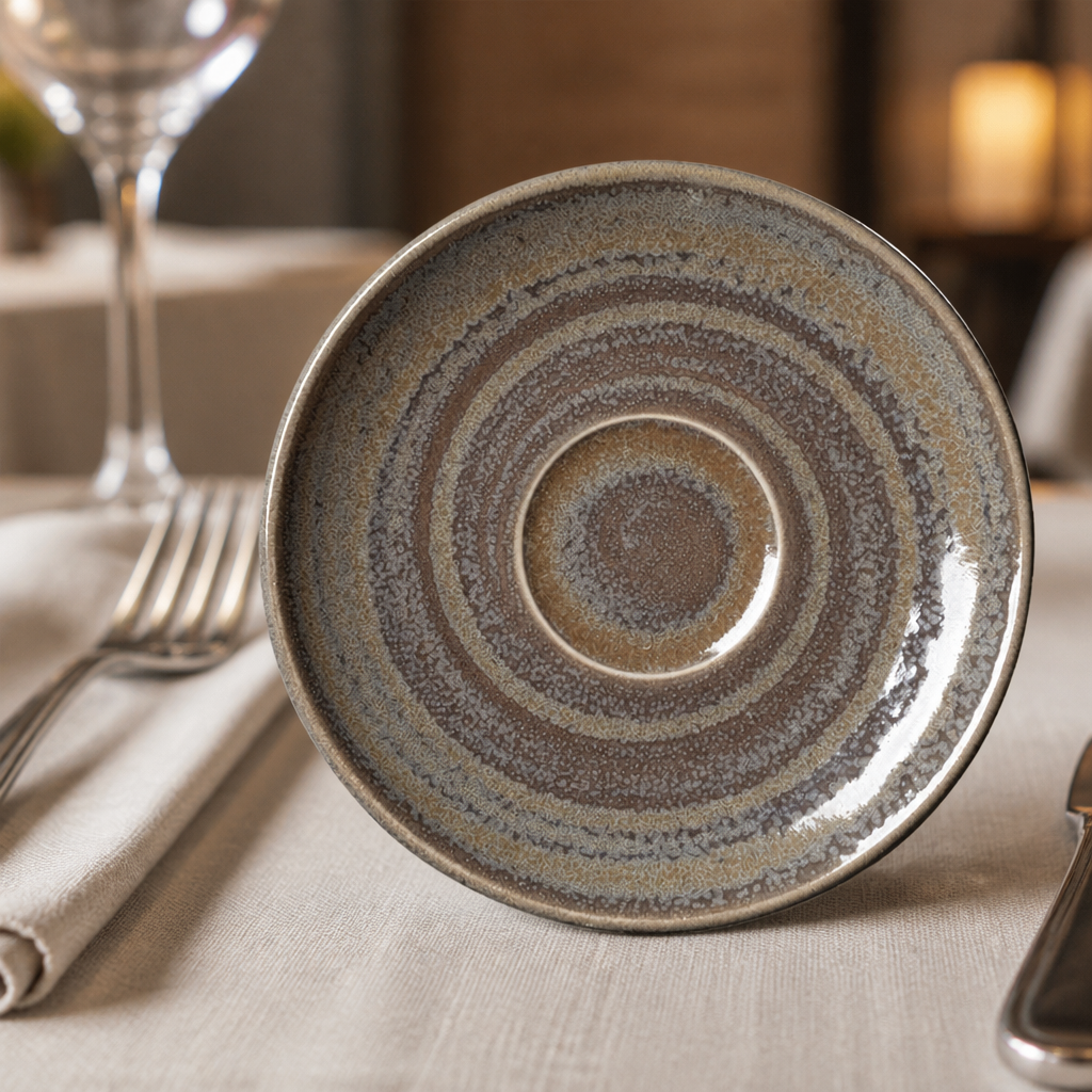 Commercial Granite Saucers 152mm - 12 Pack Catering Supplies