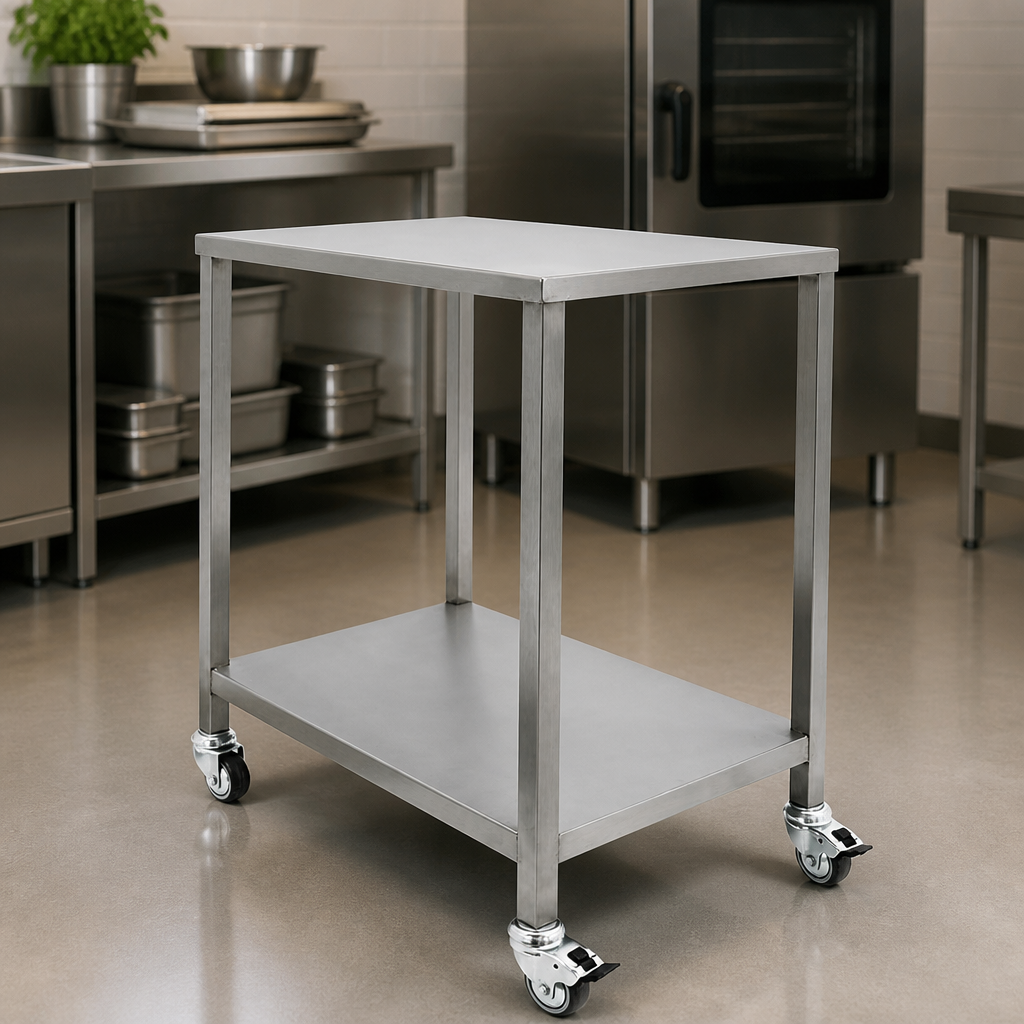 Moveable Stacking Stand for Commercial Microwave Ovens