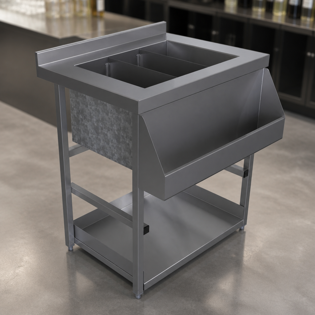 Commercial Modular Bar Ice Well 850mm with Speed Rail