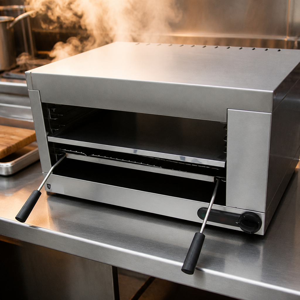 Commercial Salamander Grill 190mm High for Countertop Use