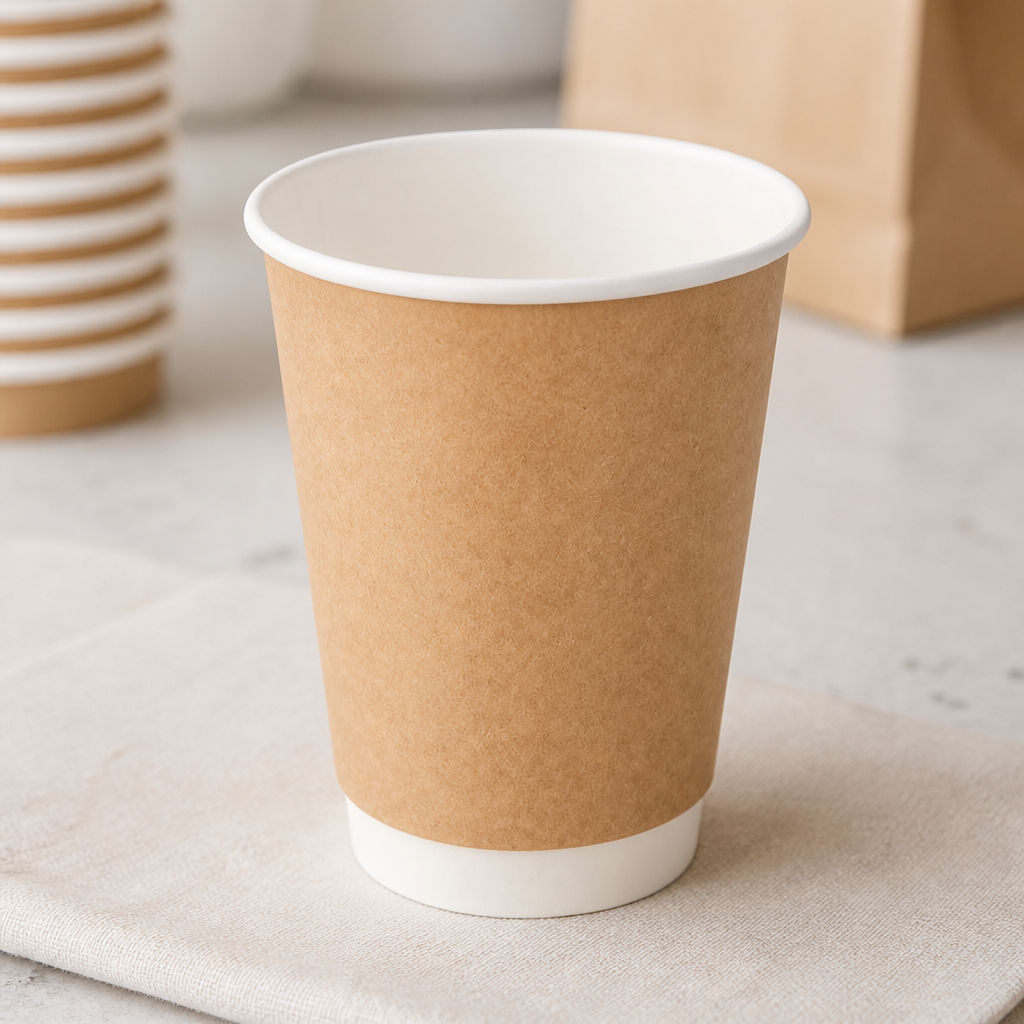 340ml Disposable Double Wall Coffee Cups 25 Pack Recyclable