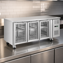 Commercial 3 Door Counter Fridge with Glass Doors 465Ltr