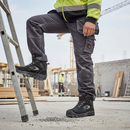 Premium Heavy Duty Metal Free Safety Boots S1P with Suede Leather and Breathable Textile, Non-Metallic Fiberglass Cap and APT Plate