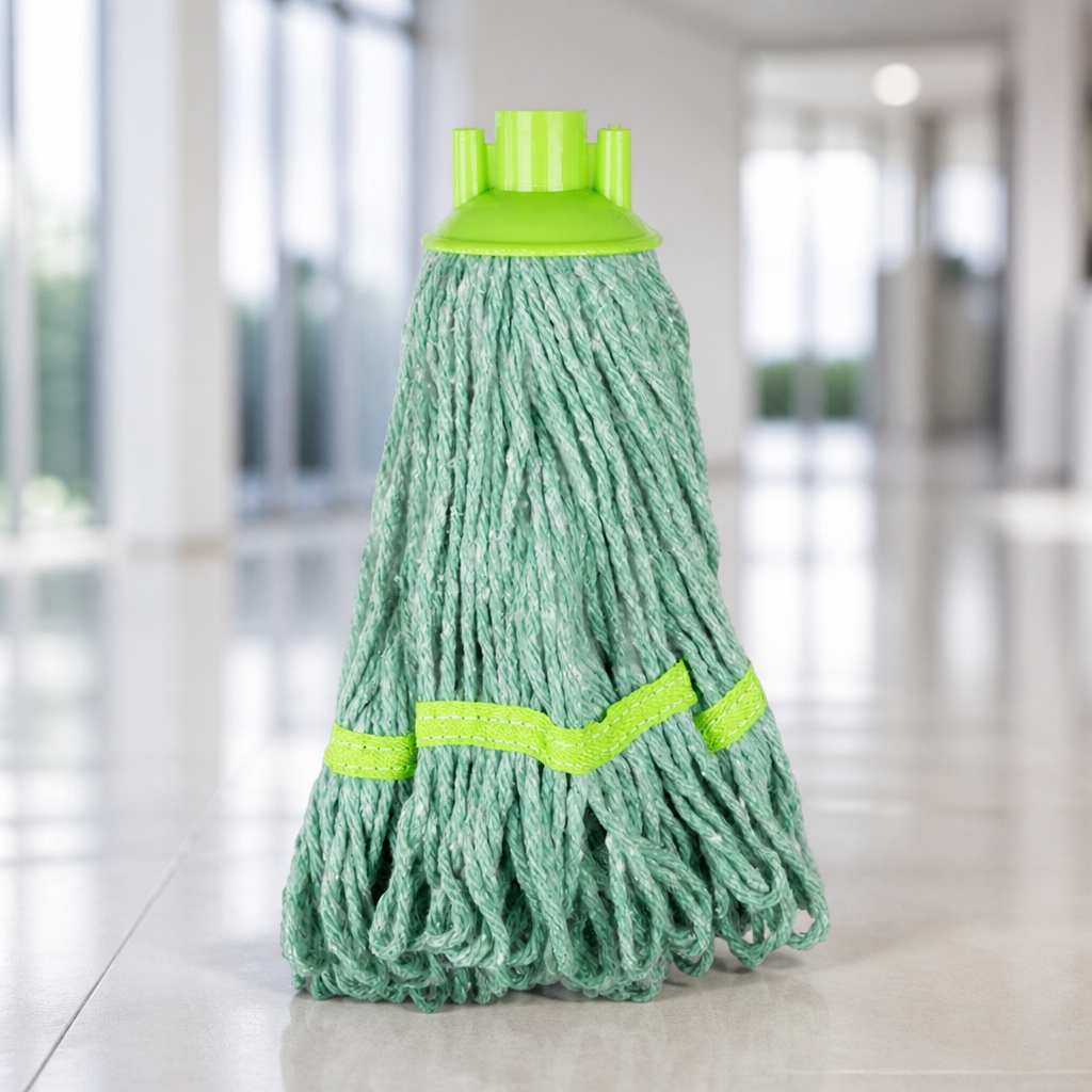 Commercial Green Stripe Mop Head 200g for cleaning