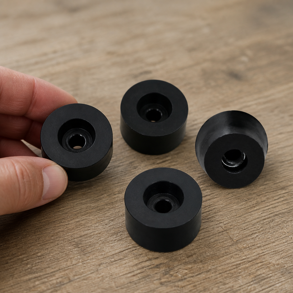 Set of 4 rubber replacement feet for commercial fryers