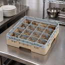 Commercial Glass Rack 16 Compartments Max Height 92mm