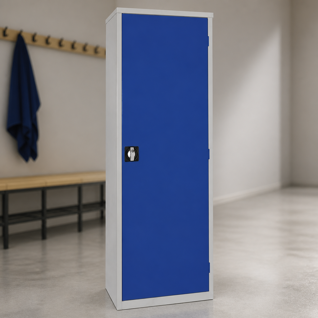 Lockable Cupboard Blue 610mm for staff rooms and offices