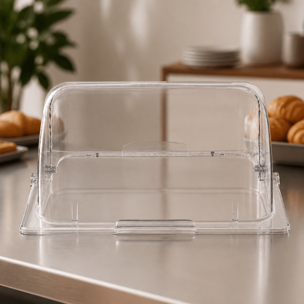 Commercial Polycarbonate Rolltop Cover GN 1/2 for Food Display