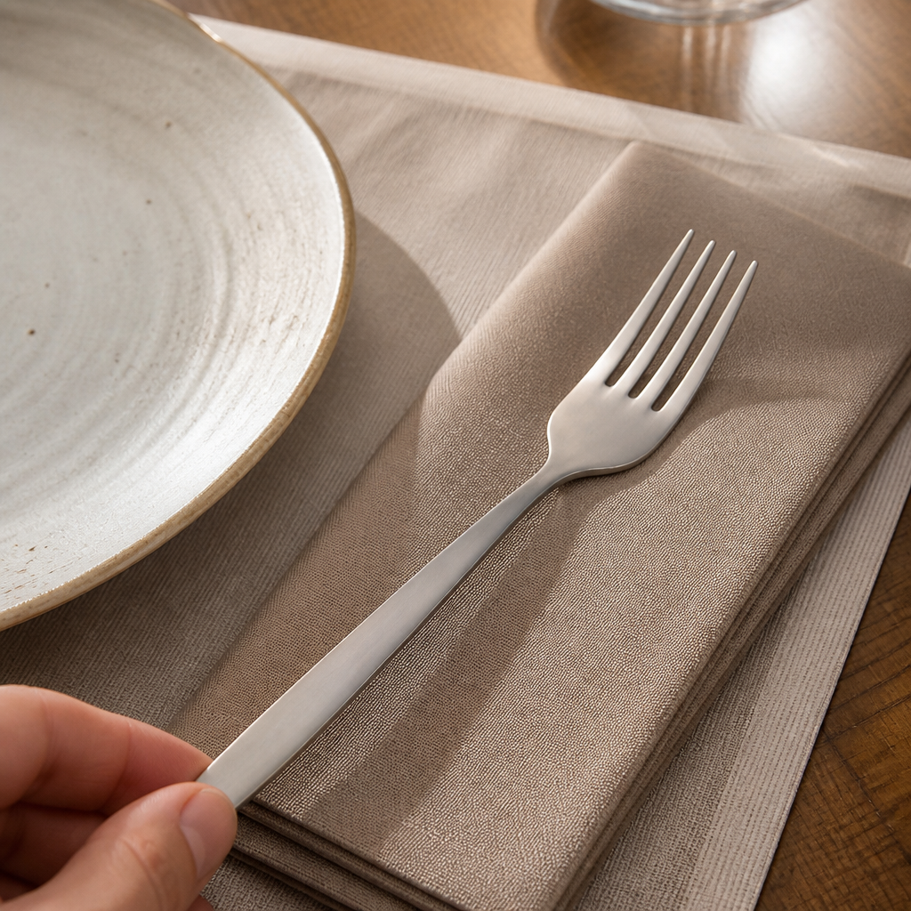 12 pack of commercial table forks in 18/0 stainless steel