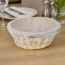 Commercial Wicker Serving Basket with Removable Liner 230mm Ø