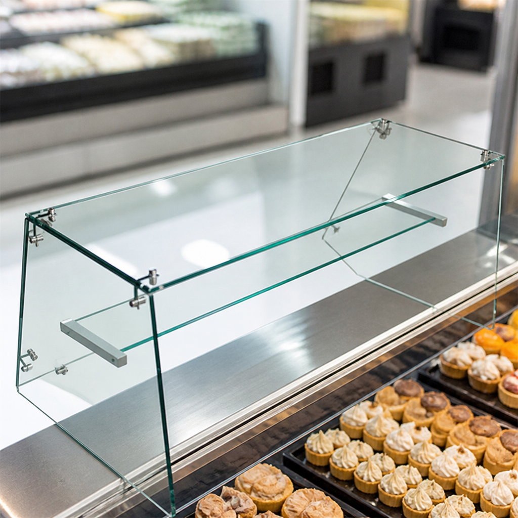 Commercial Display Freezer Glass Surround with Interior Shelf
