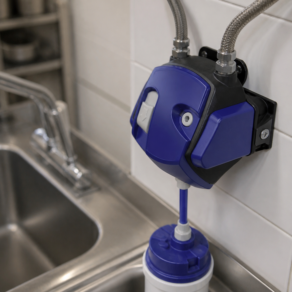 Commercial Water Filter Cartridge Head with Variable Bypass