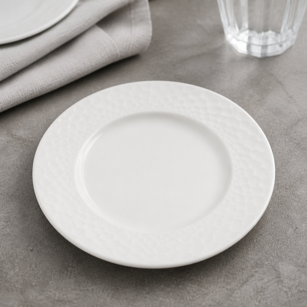 Commercial Mid Rim Plates 157.5mm - 36 Pack Durable Alumina