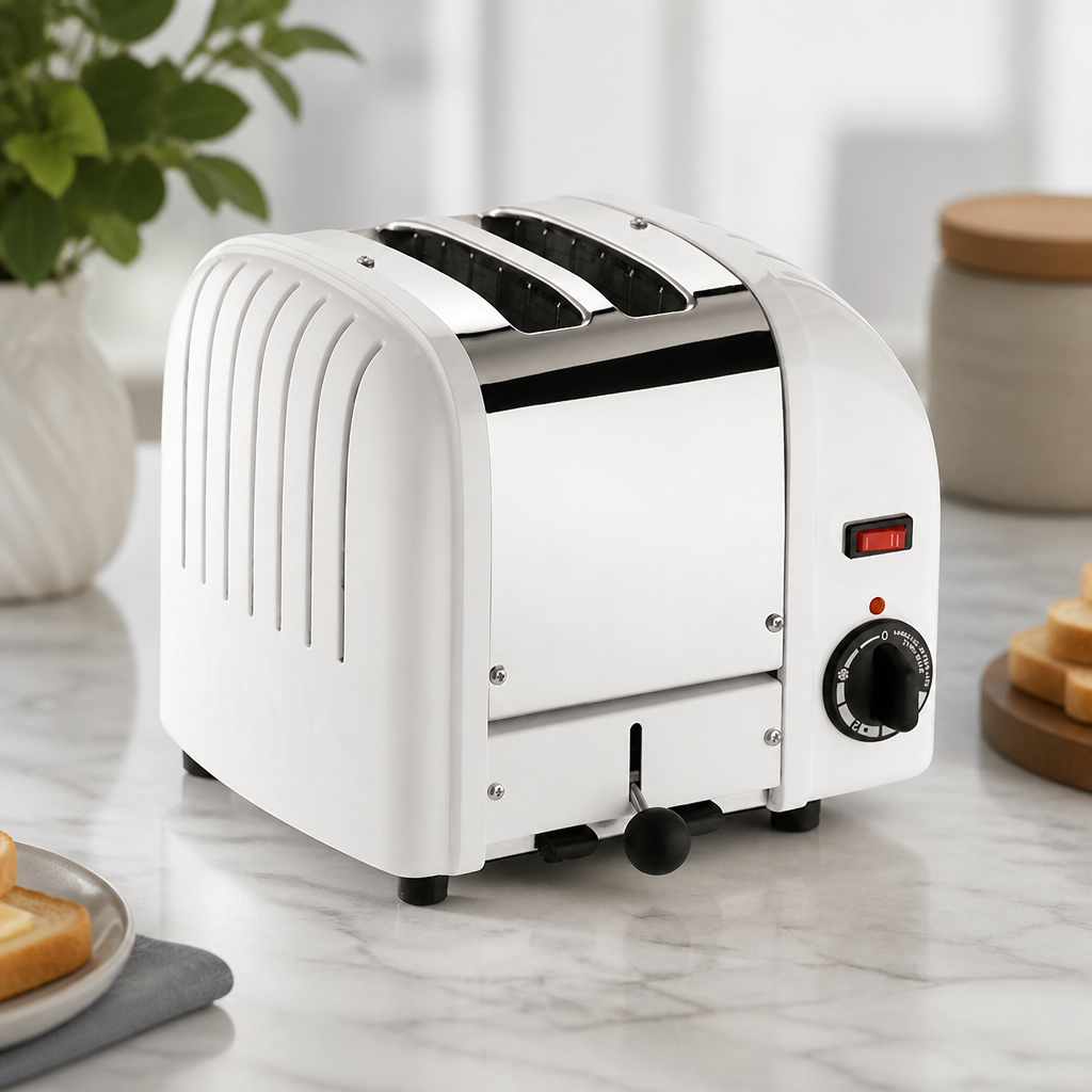 Commercial 2 Slice Toaster with Extra Wide Slots and Timer