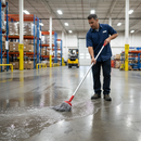 Professional Lightweight Aluminium Mop Handle with Colour Coded Grip, 54" Length for Easy Push Fit Mopheads