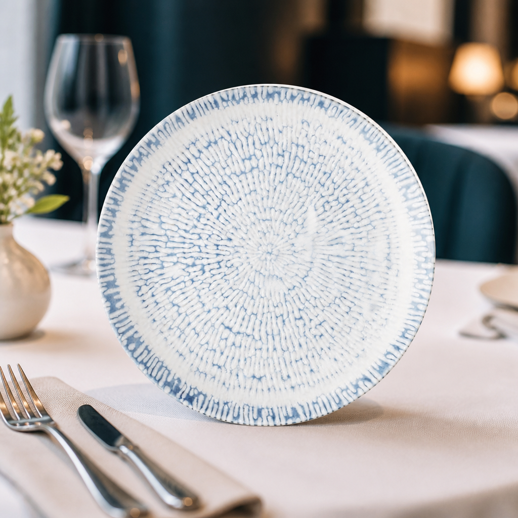 Commercial Coupe Plates 217mm Indigo 12 Pack for Catering
