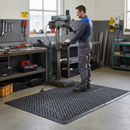 Premium Anti-Fatigue Matting 900mm x 2900mm with 18mm Thick Construction and Directional Drainage Grooves for Safety