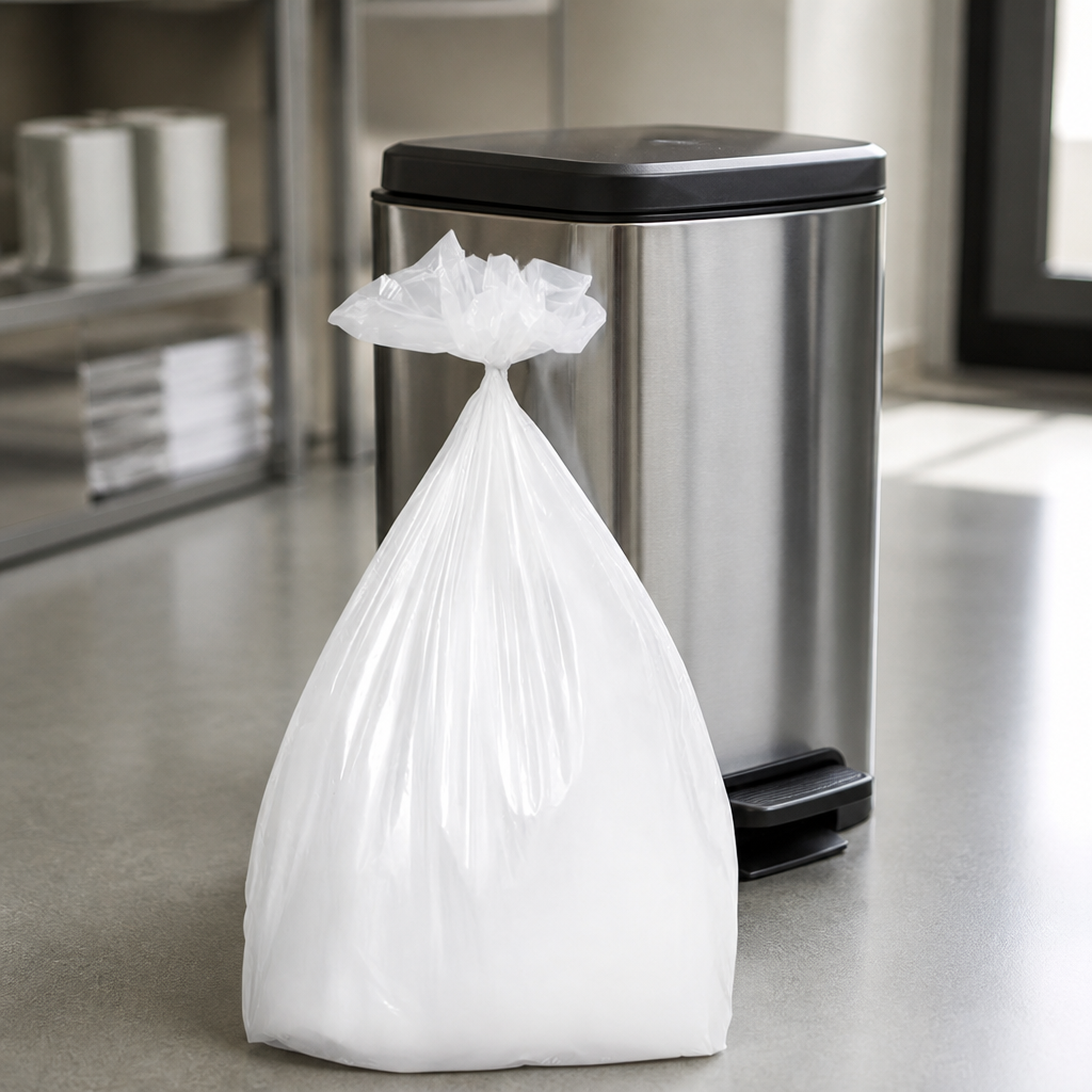 Heavy Duty Clear Bin Bags 65Ltr Pack of 100 Commercial Use