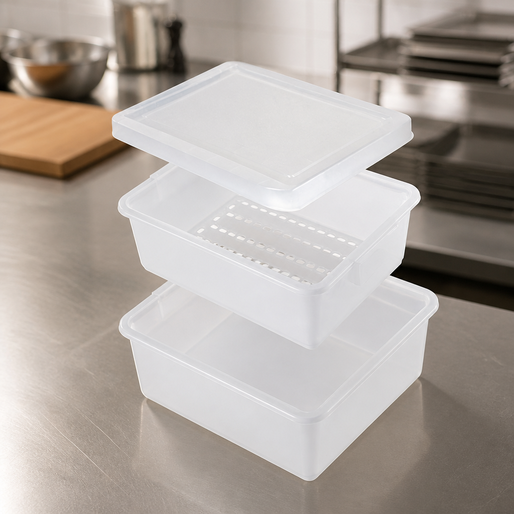 Commercial Defrosting Tray Set with Draining Shelves 3-Piece