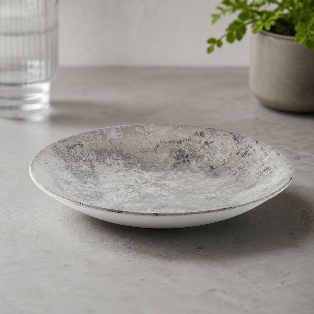 Commercial Deep Coupe Plates 254mm Grey 12 Pack Vitrified China