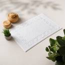Eco-Friendly White Bath Mat 500x760mm for Commercial Use