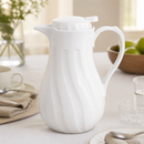 Commercial Insulated Swirl Jug 1.2L White Milk Dispenser